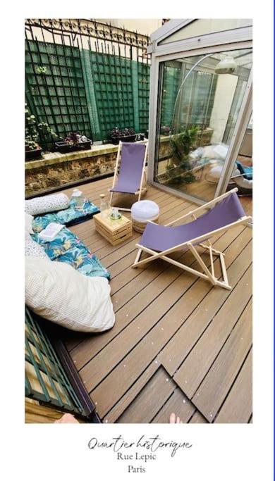 Villa Lepic, Luxury Flat In Montmartre With Private Terrasse-Appartement Entier Paryż Zewnętrze zdjęcie